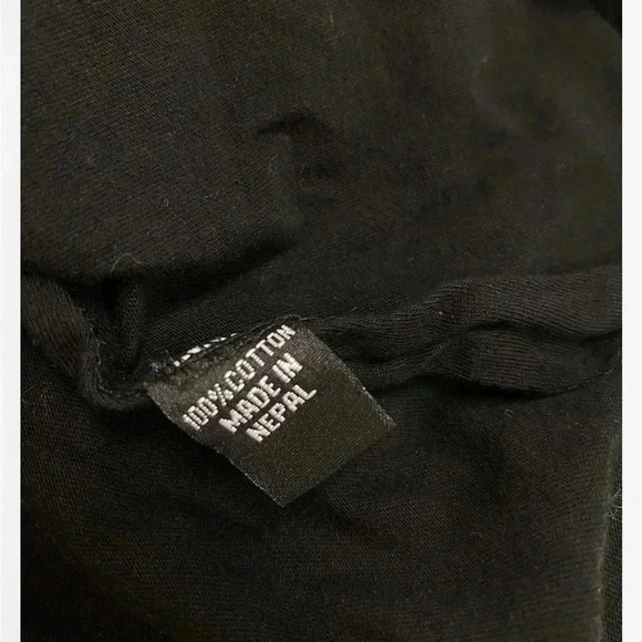 Leopards & Roses Made  In Nepal Black Red Mini Sleeveless Dress Size Medium - Picture 15 of 15